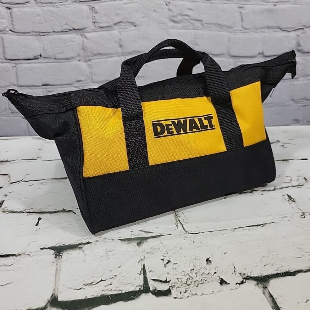 DeWalt Heavy Duty Ballistic Contractor Tool Bag Yellow Black Nylon Zippered